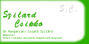 szilard csipko business card