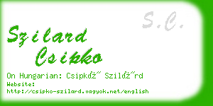 szilard csipko business card